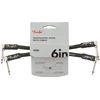 FENDER Professional Series Instrument Cable 2-Pack, Angle/Angle, 6", Black