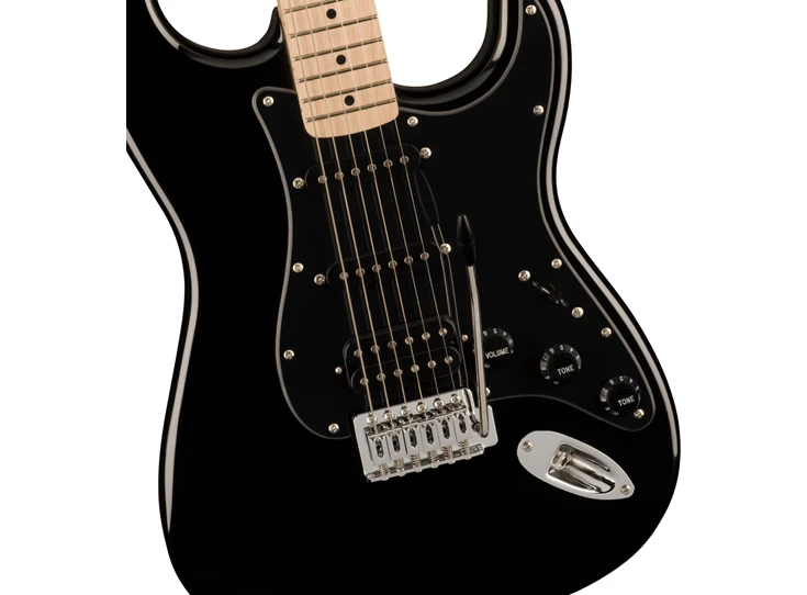 Squier Sonic™ Stratocaster® HSS, Maple Fingerboard, Black Pickguard, Black