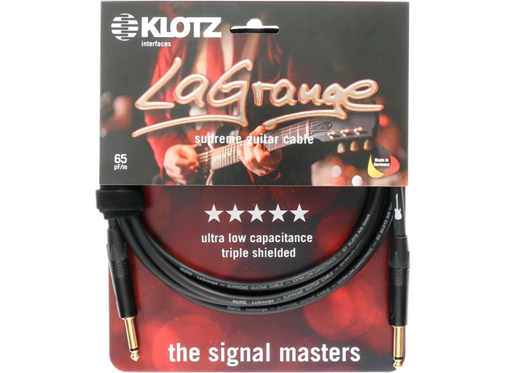 KLOTZ LAGPP0300 La Grange Instrument Cable BK 3m Jack 2p - Jack 2p