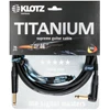 KLOTZ TI-0300PR Titanium Instrument Cable 3m Jack 2p - Jack 2p Angled Gold